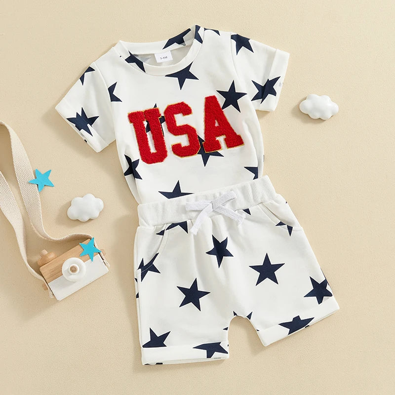 USA Chenille Patch Two-Piece Set