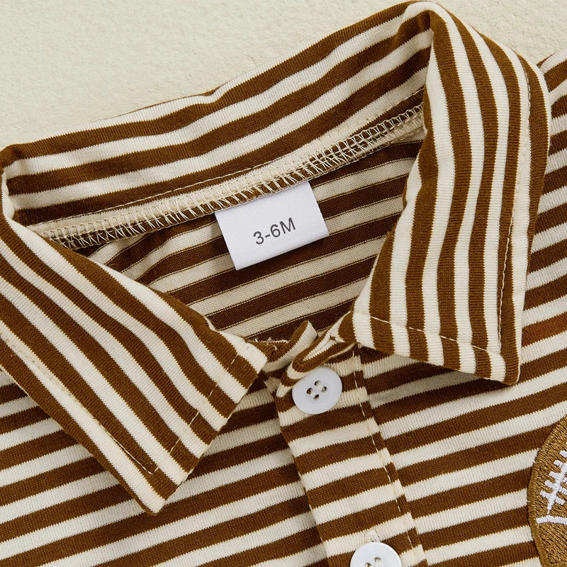 Friday Lights Striped Polo Romper