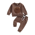 Brown Bear Sweater Pants Set