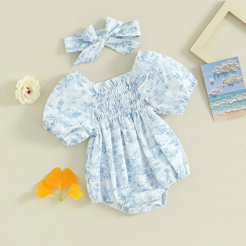 Blue Bella Garden Romper Set