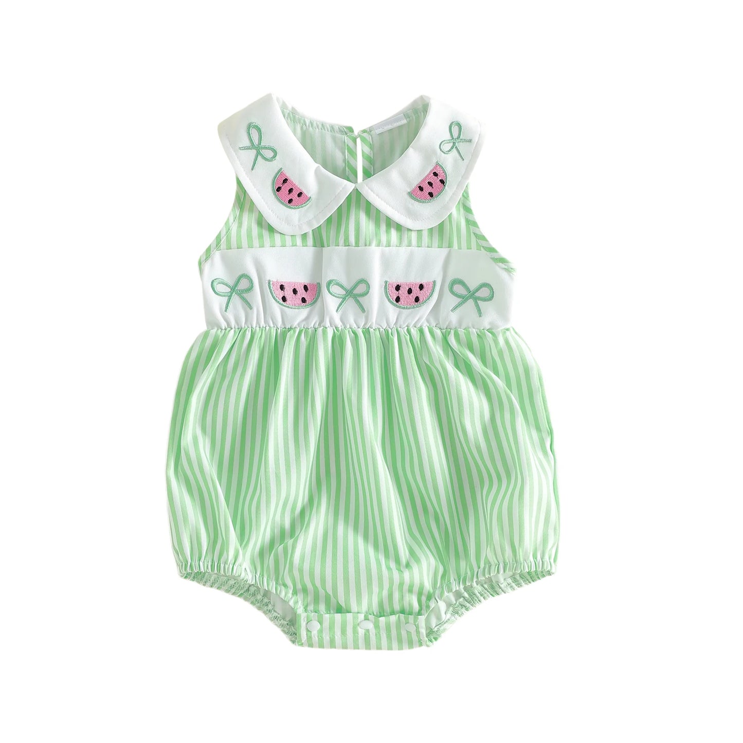 Sweet Melon Smocked Romper