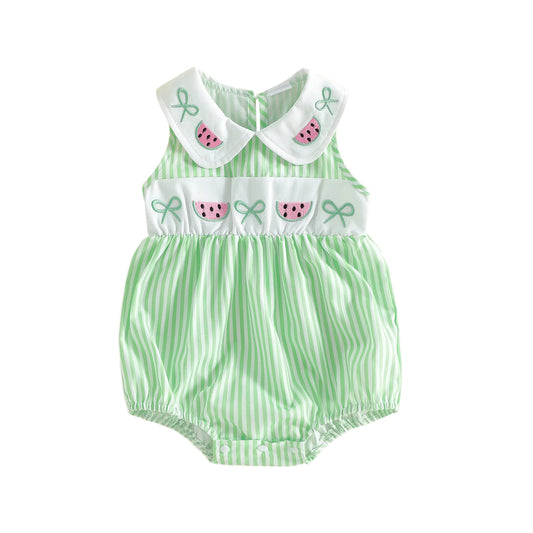 Sweet Melon Smocked Romper