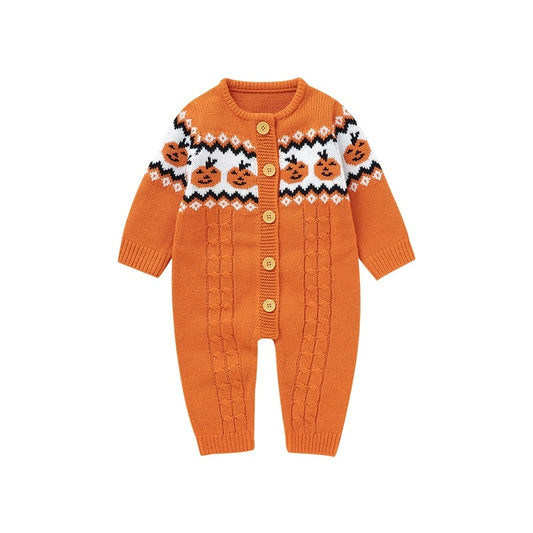 Pumpkin Knit Sweater Jumpsuit