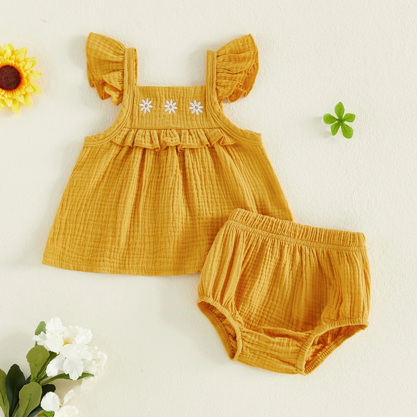Ruffle Sleeve Top & Bloomers Outfit
