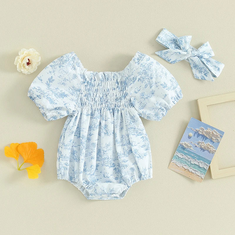 Blue Bella Garden Romper Set