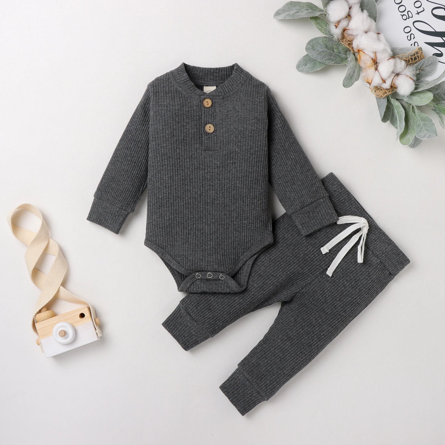 Baby boys' Everett Ribbed Lounge Set