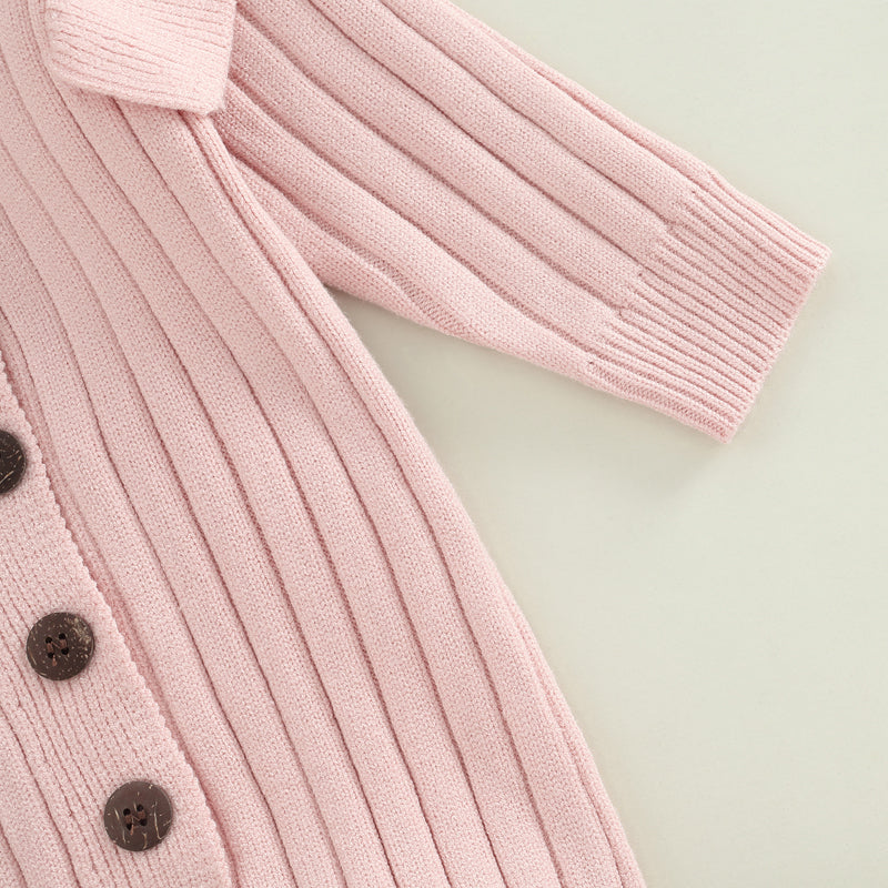 Cozy Ruffle Knit Button Jumpsuit