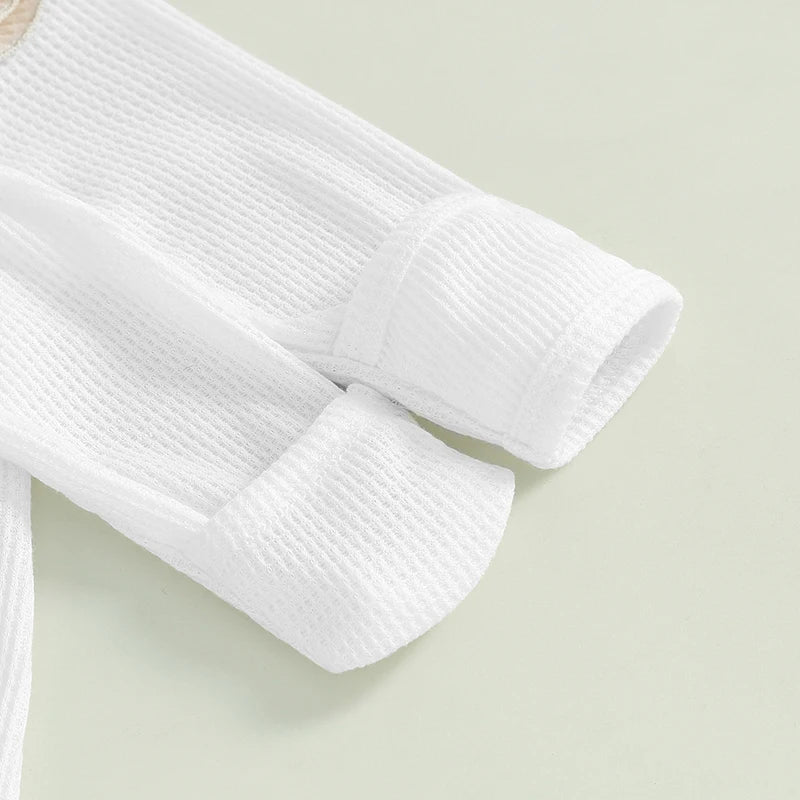 Blush Ruffle Ribbed Jumpsuit & Bow Set