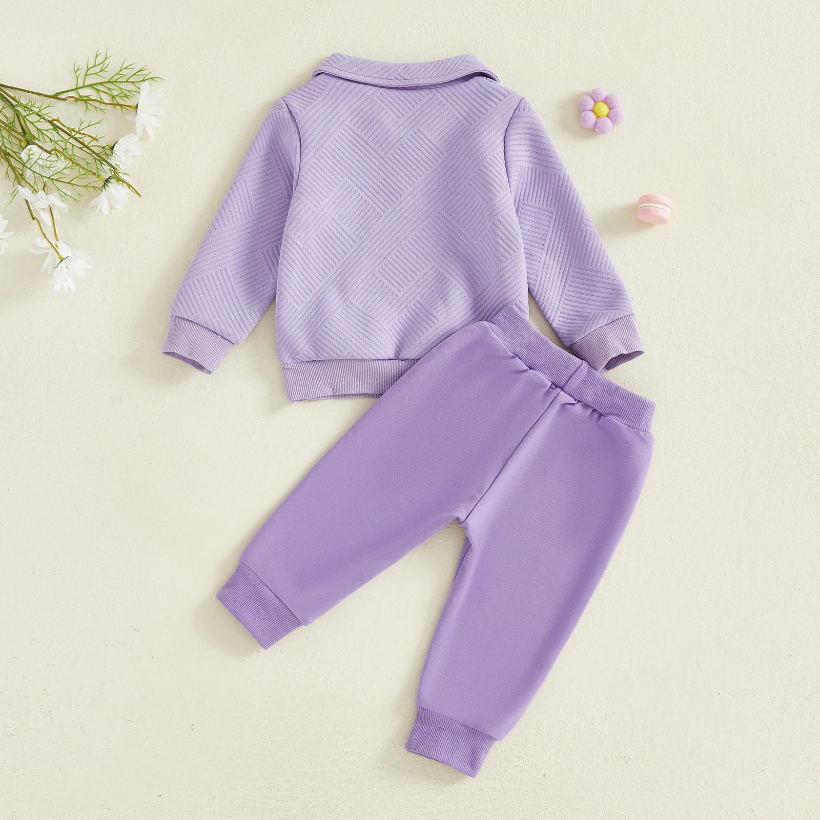 Petal Pea Quarter Zip Set