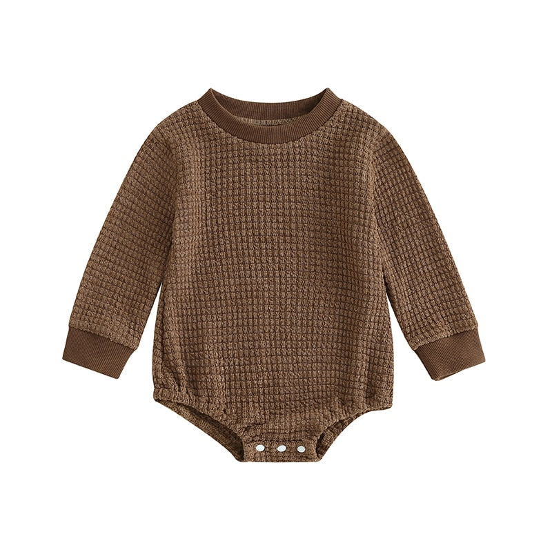 Textured Long Sleeve Onesie