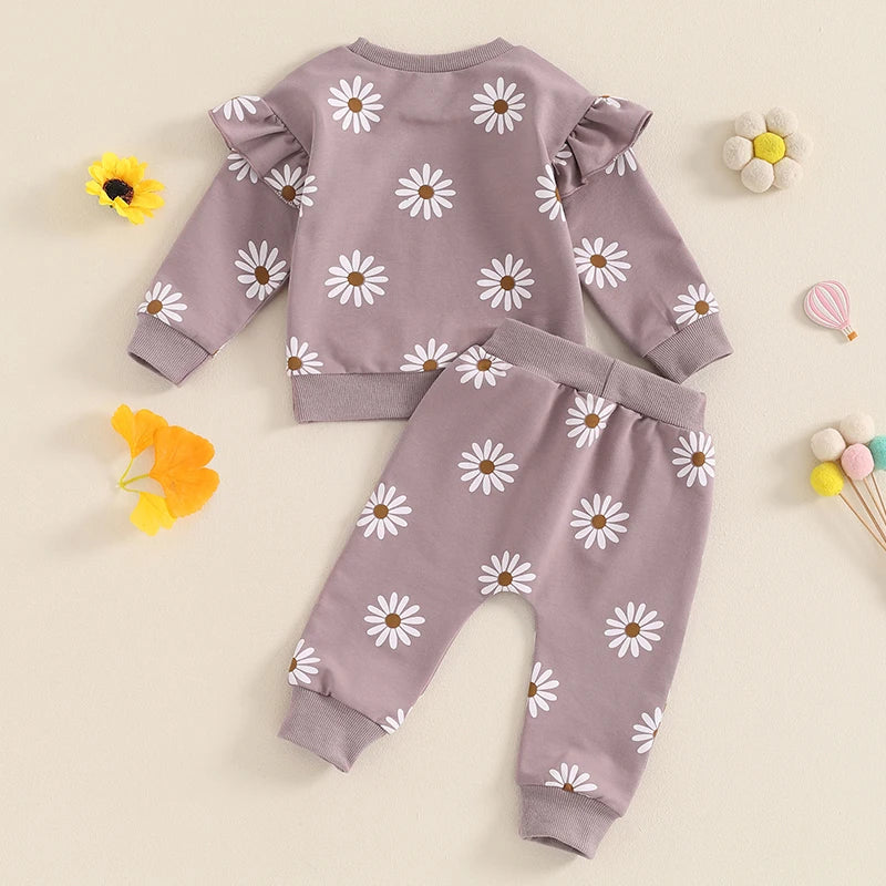 Flower Girl Sweater Pants Set