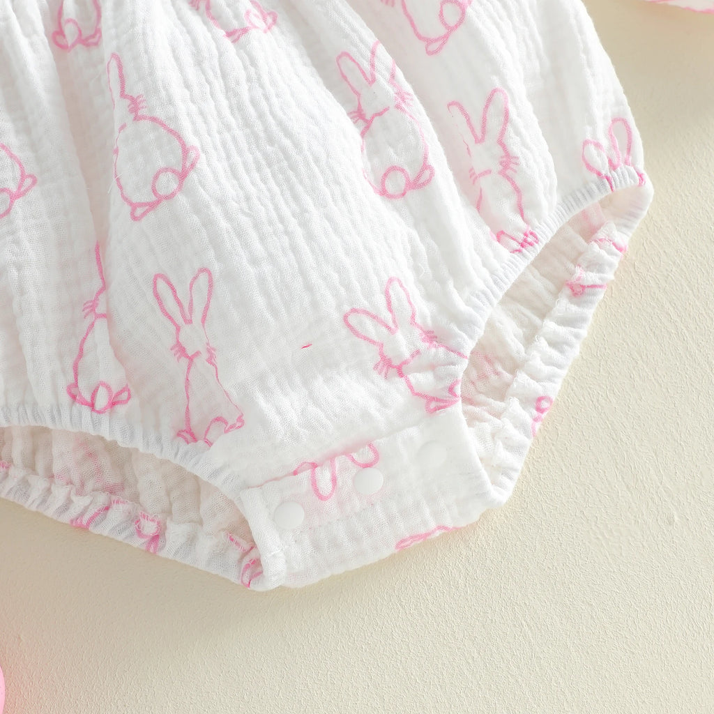 Blushing Bunny Romper & Bow Set