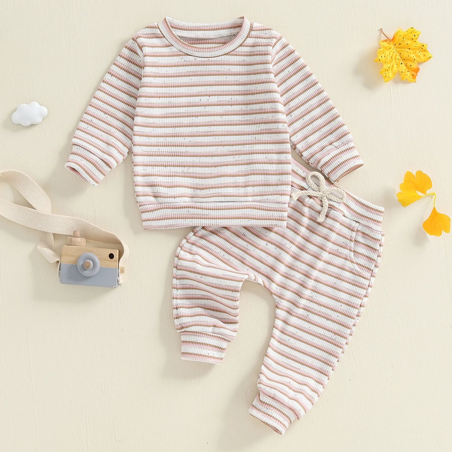 Soft Stripe Lounge Set