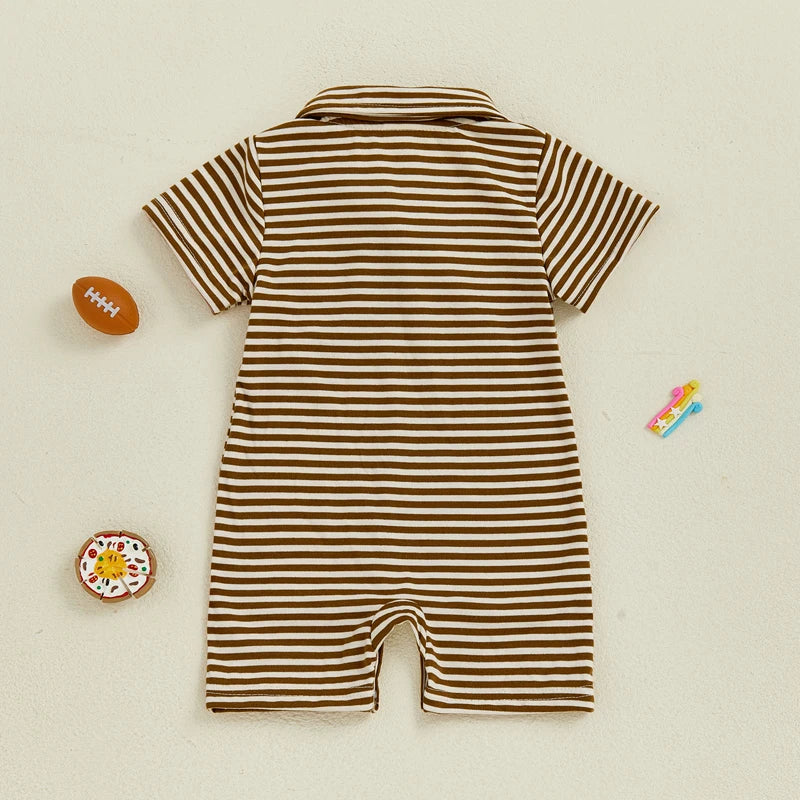 Friday Lights Striped Polo Romper