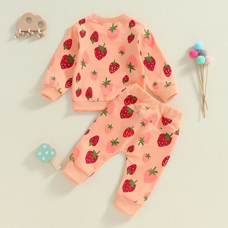 Sweet Strawberry Sweat Set