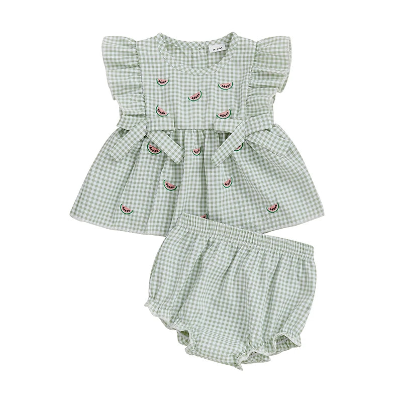 Girls' Sweet Slice Gingham Set