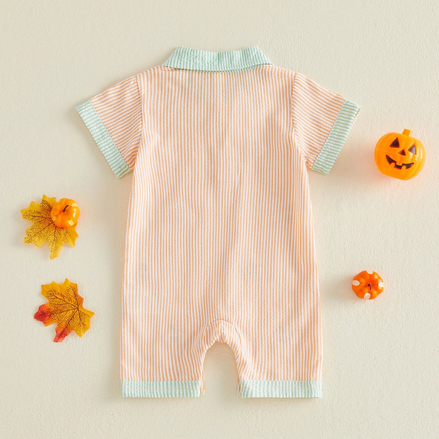 Harvest Stripe Polo Romper