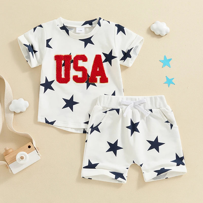 USA Chenille Patch Two-Piece Set