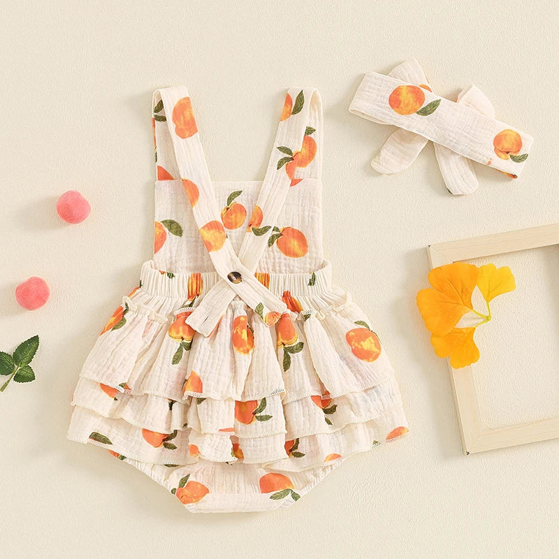 Peachy Keen Ruffle Romper Set