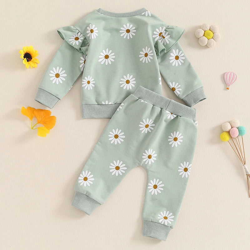 Flower Girl Sweater Pants Set