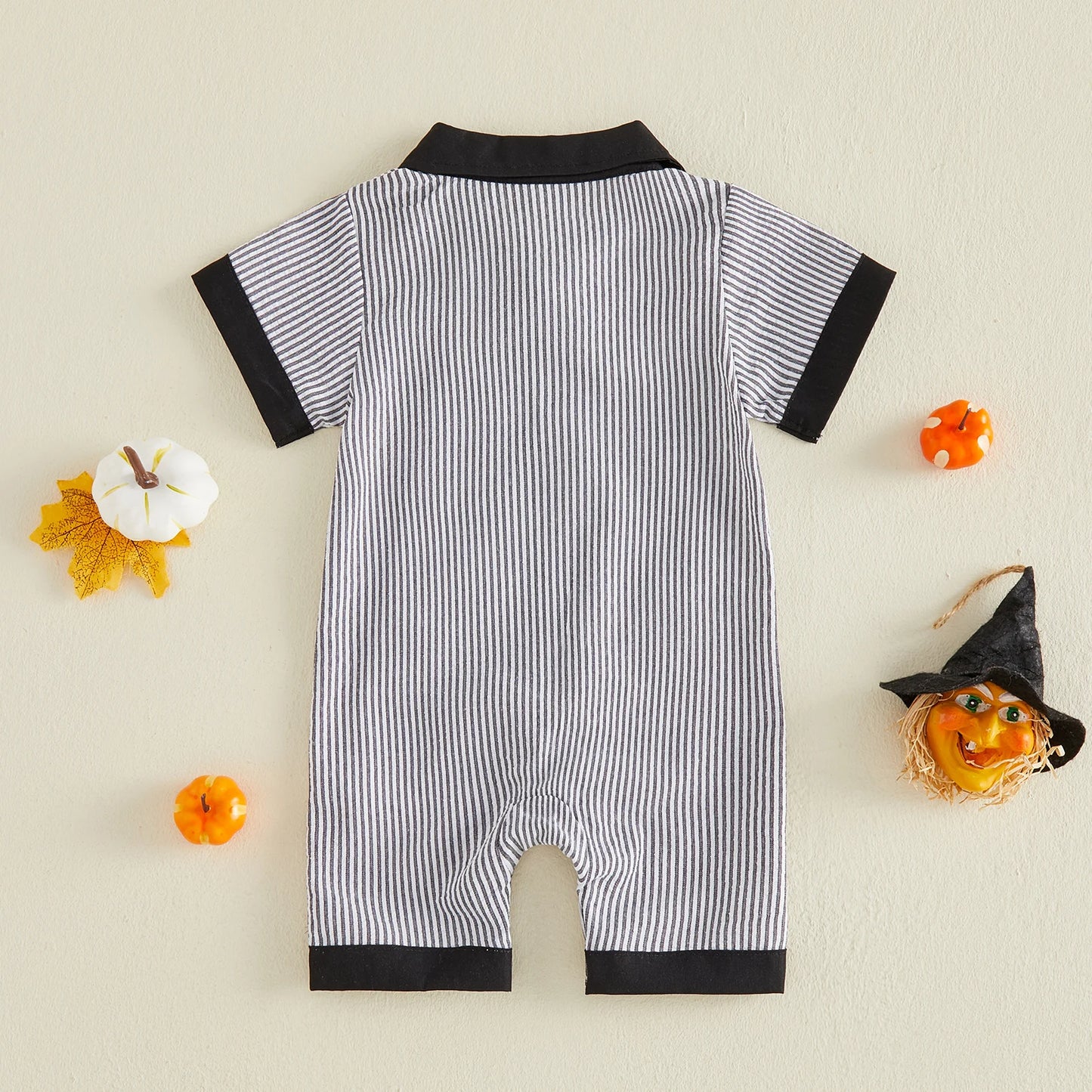 Harvest Stripe Polo Romper
