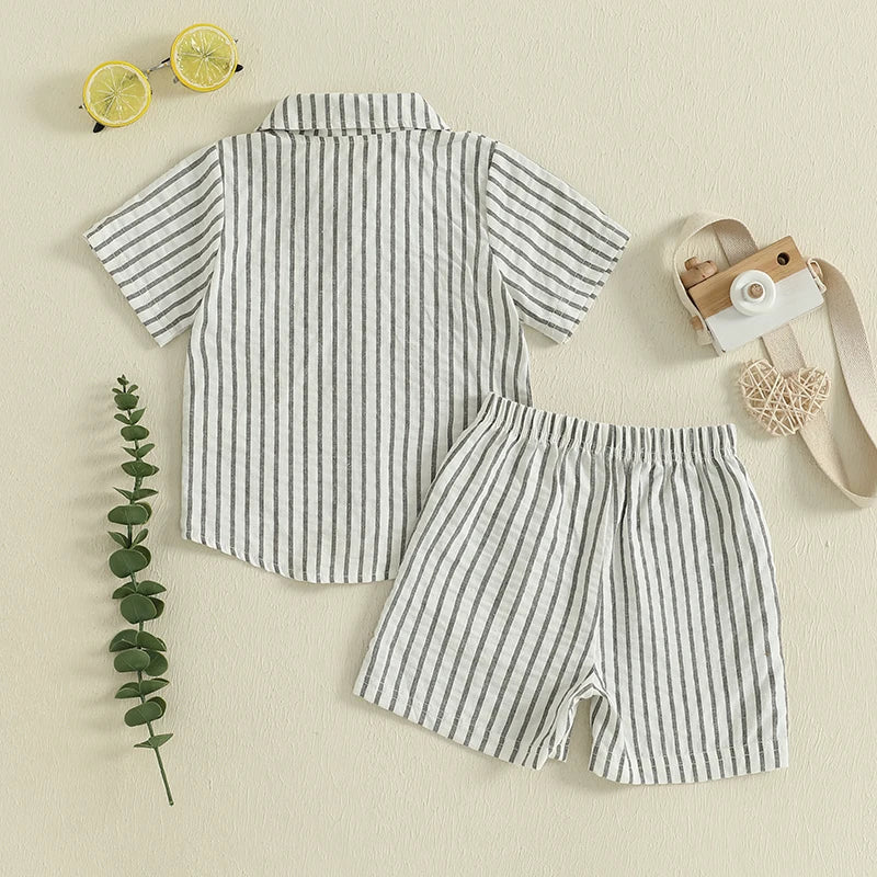 Linen Breeze Striped Set