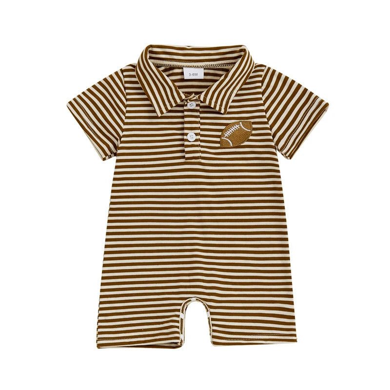 Friday Lights Striped Polo Romper