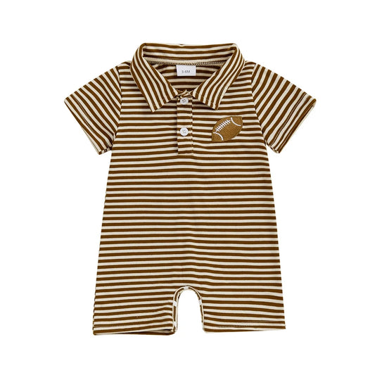 Friday Lights Striped Polo Romper