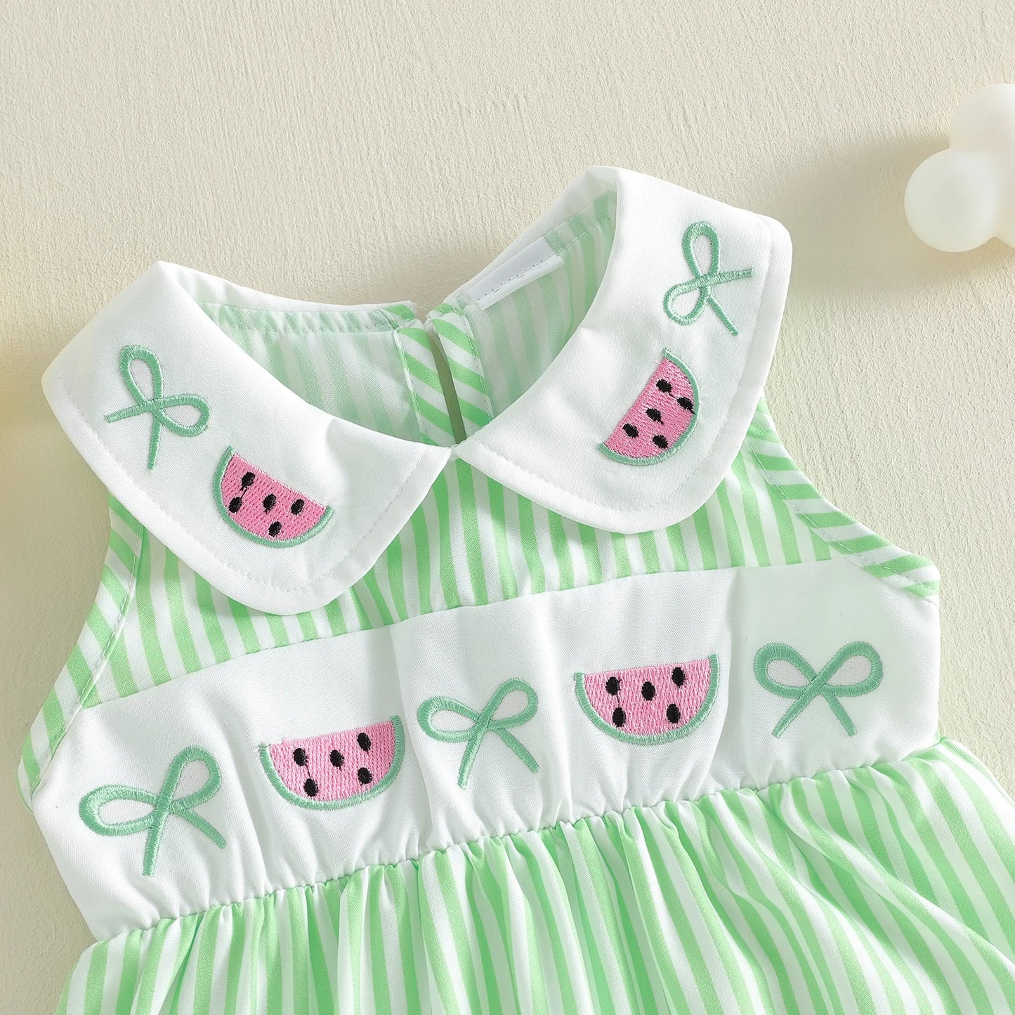 Sweet Melon Smocked Romper
