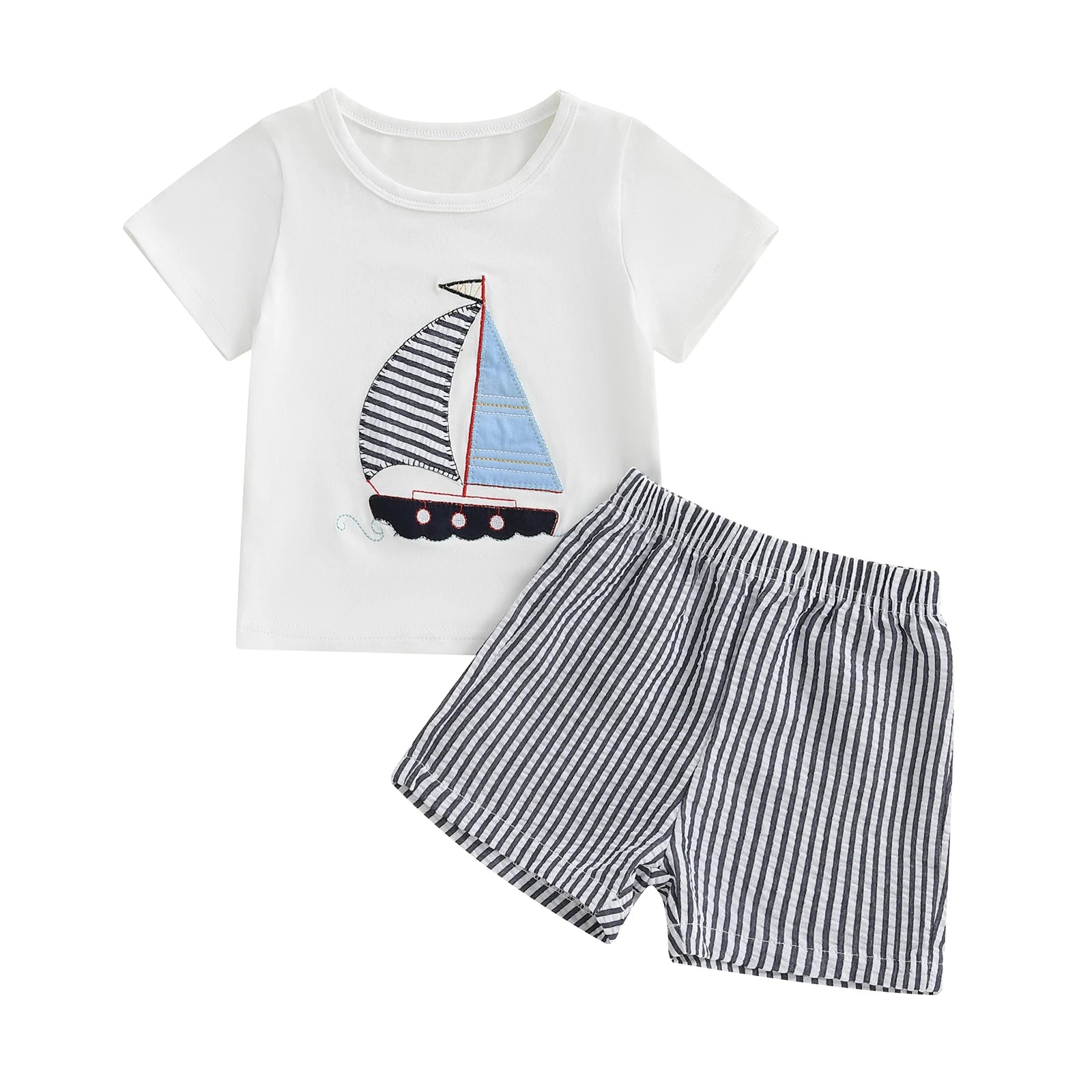 Boys' Sail & Stride Seersucker Set