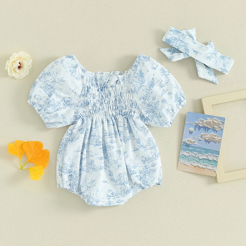 Blue Bella Garden Romper Set