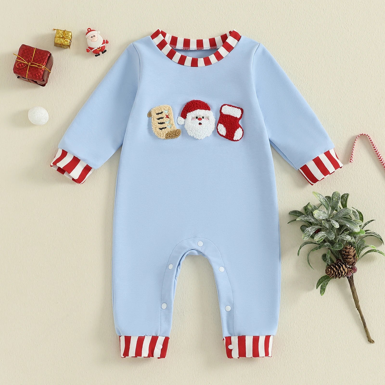Santa Embroidered Jumpsuit