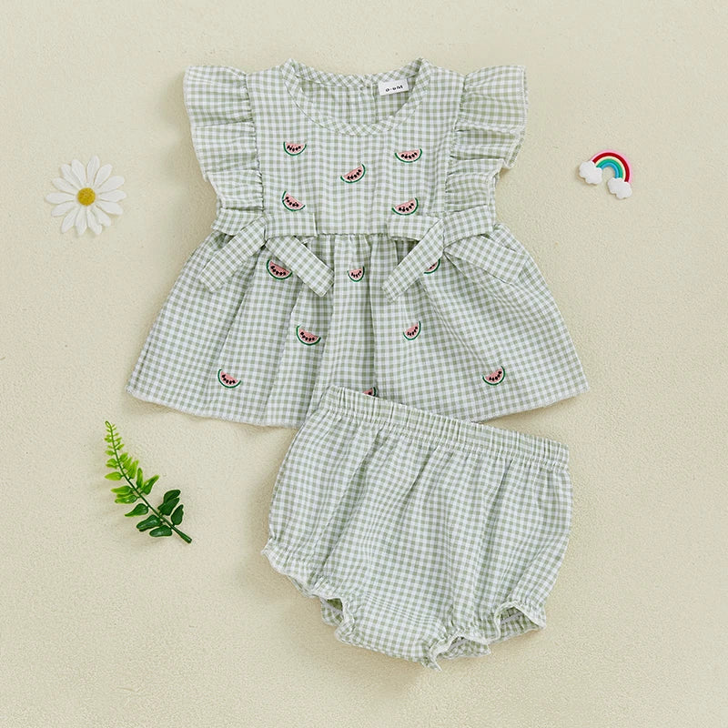 Girls' Sweet Slice Gingham Set