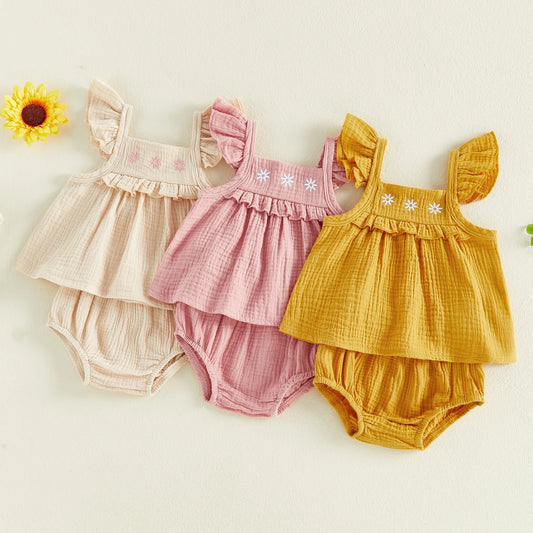 Ruffle Sleeve Top & Bloomers Outfit