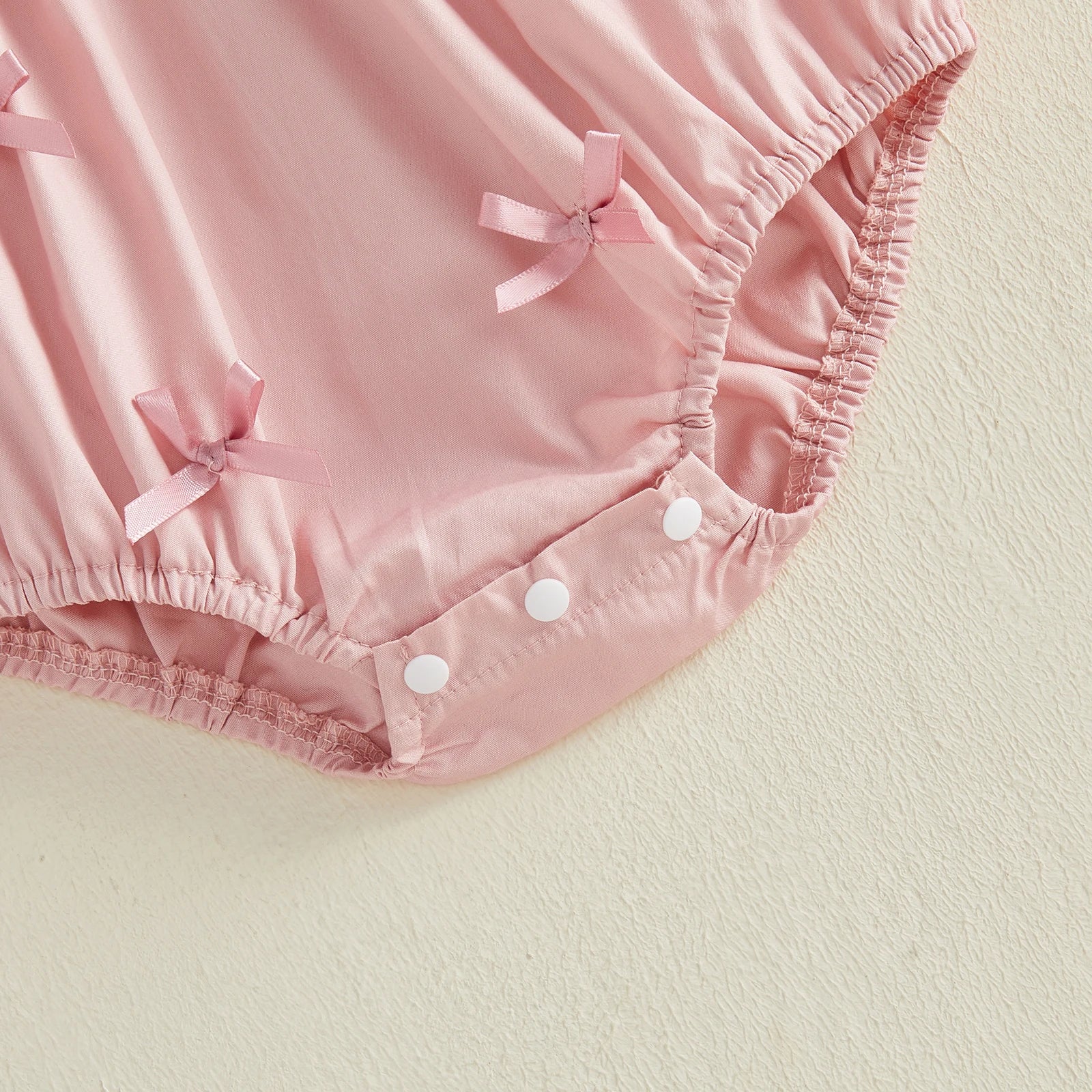 Blush Bow Bubble Romper