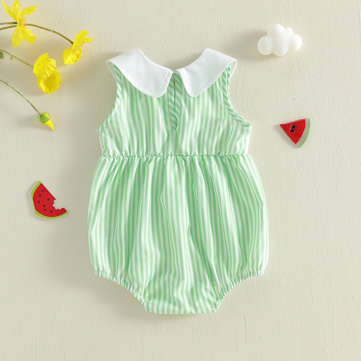 Sweet Melon Smocked Romper
