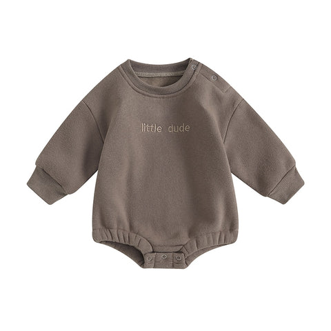 Little Dude Sweatshirt Onesie