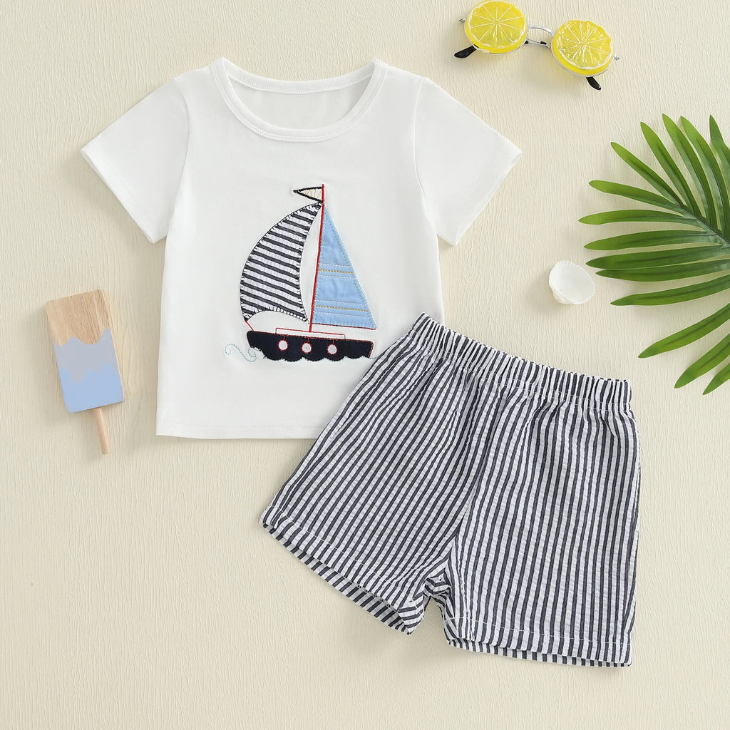 Boys' Sail & Stride Seersucker Set