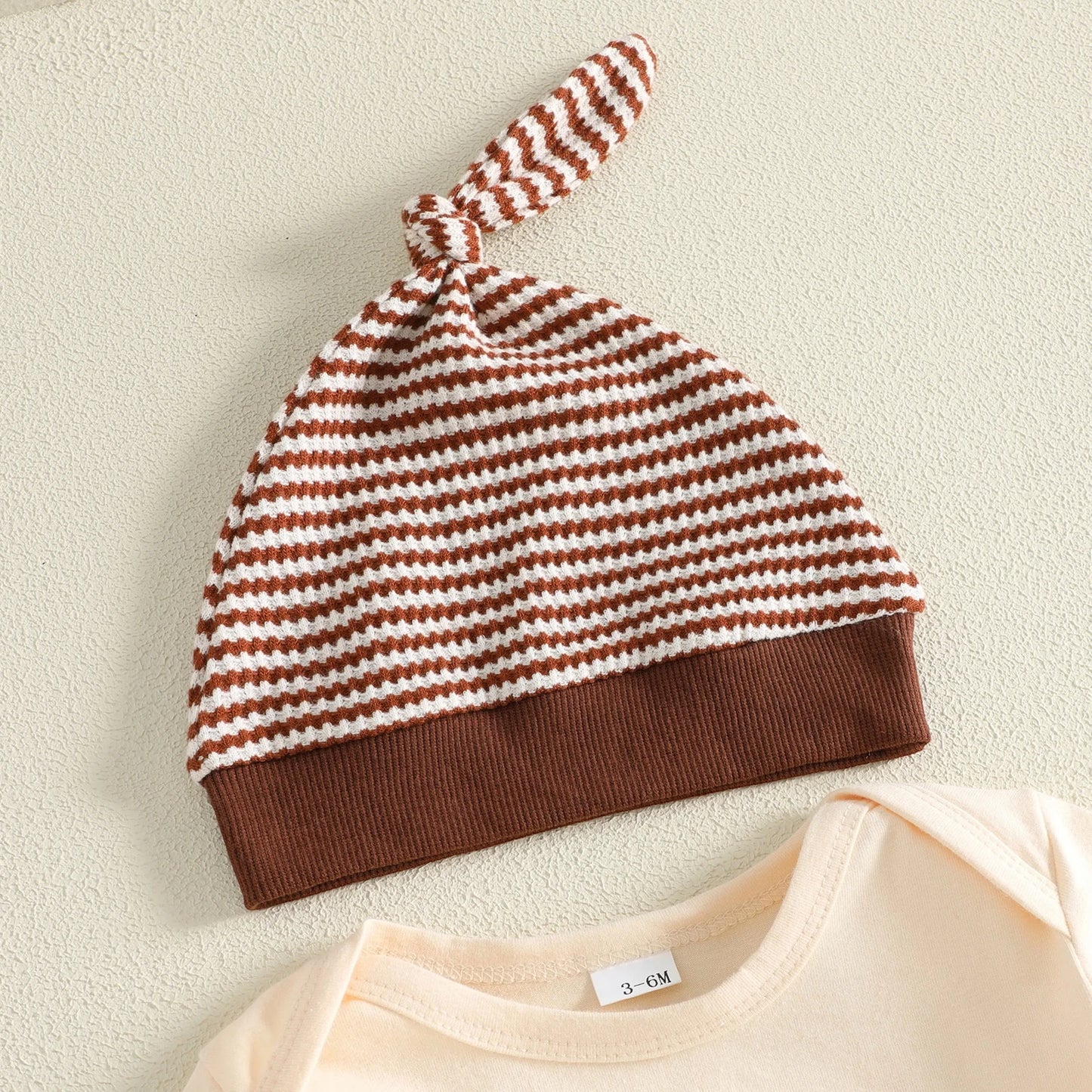 Baby Boy Thanksgiving Outfit Letter Embroidery Long Sleeve Romper Pants Hat