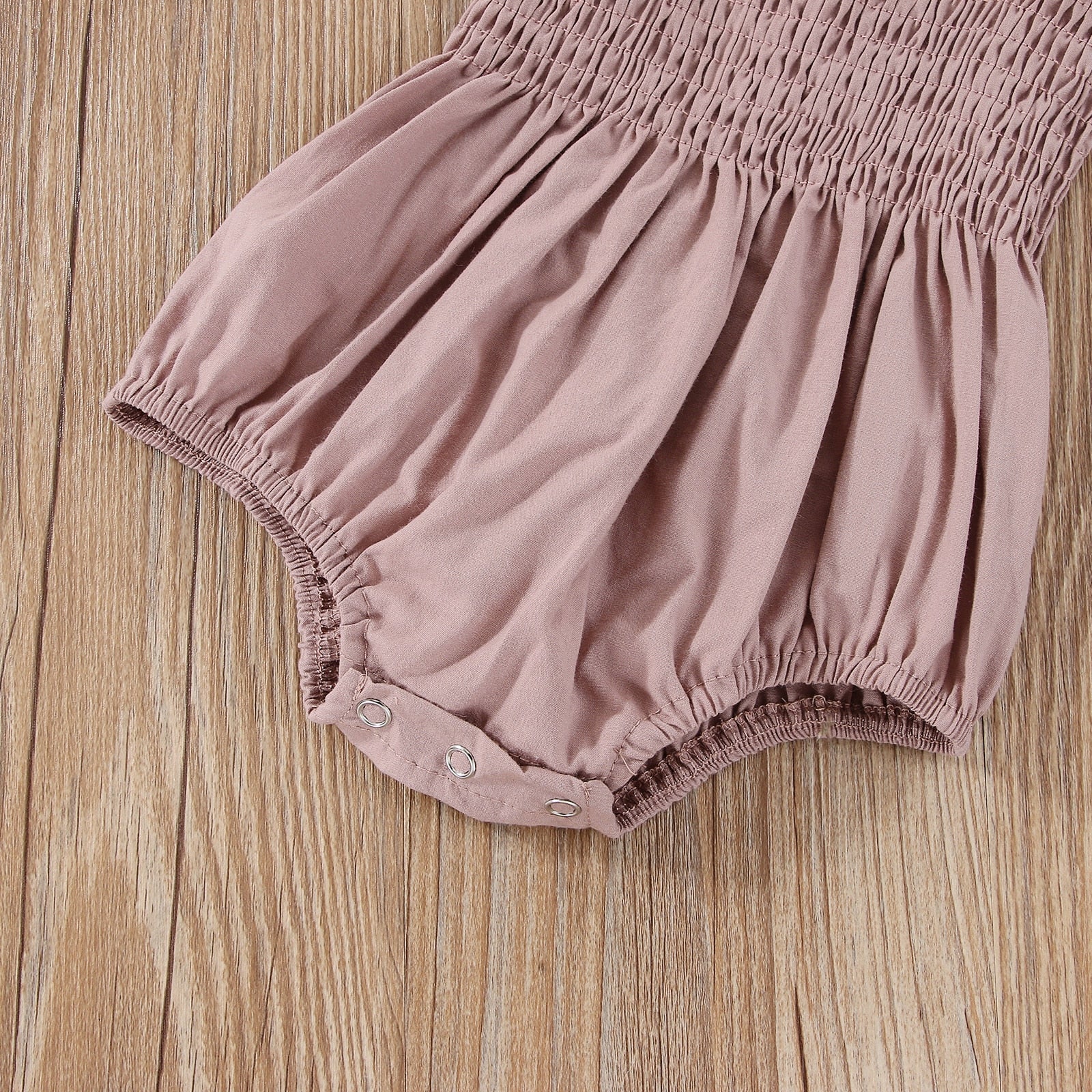 Girls' Solid Color Romper and Headband Set