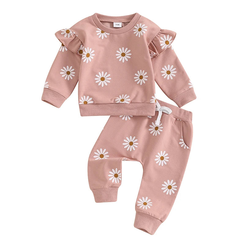 Flower Girl Sweater Pants Set