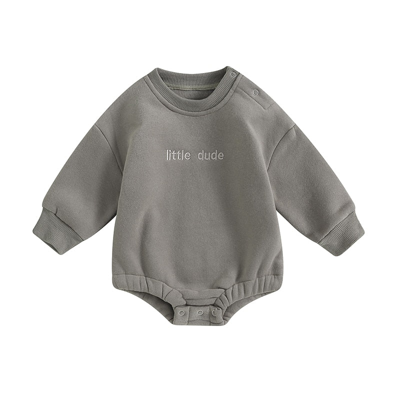 Little Dude Sweatshirt Onesie