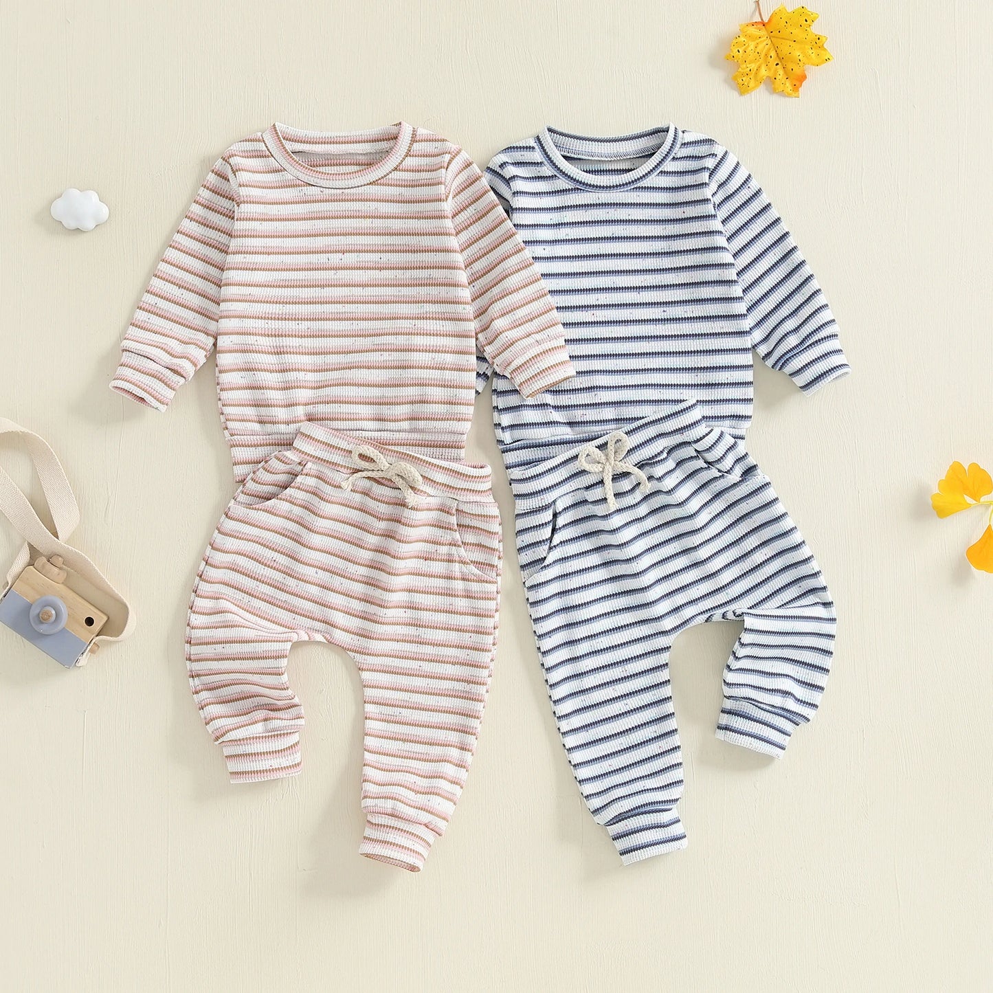 Soft Stripe Lounge Set