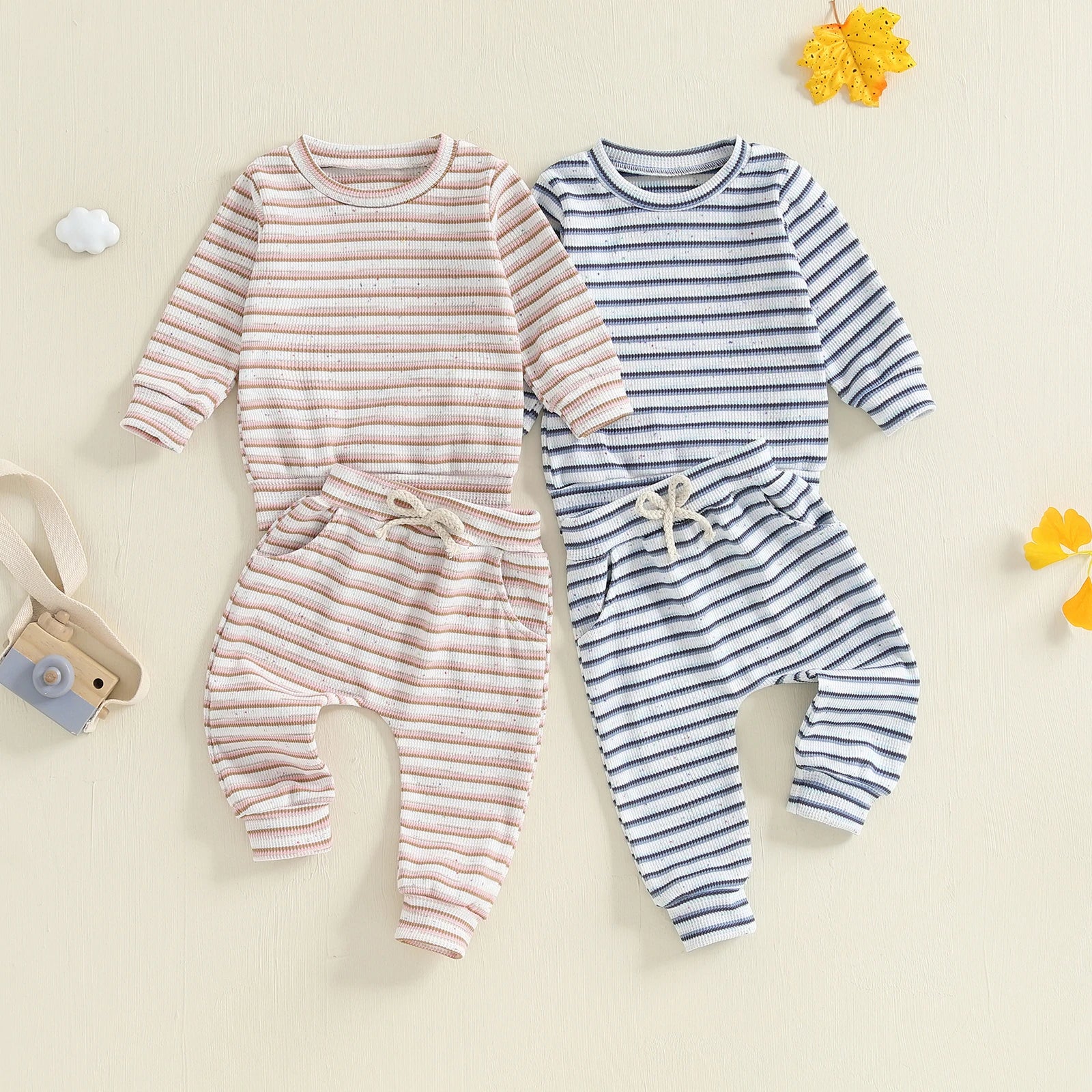 Soft Stripe Lounge Set