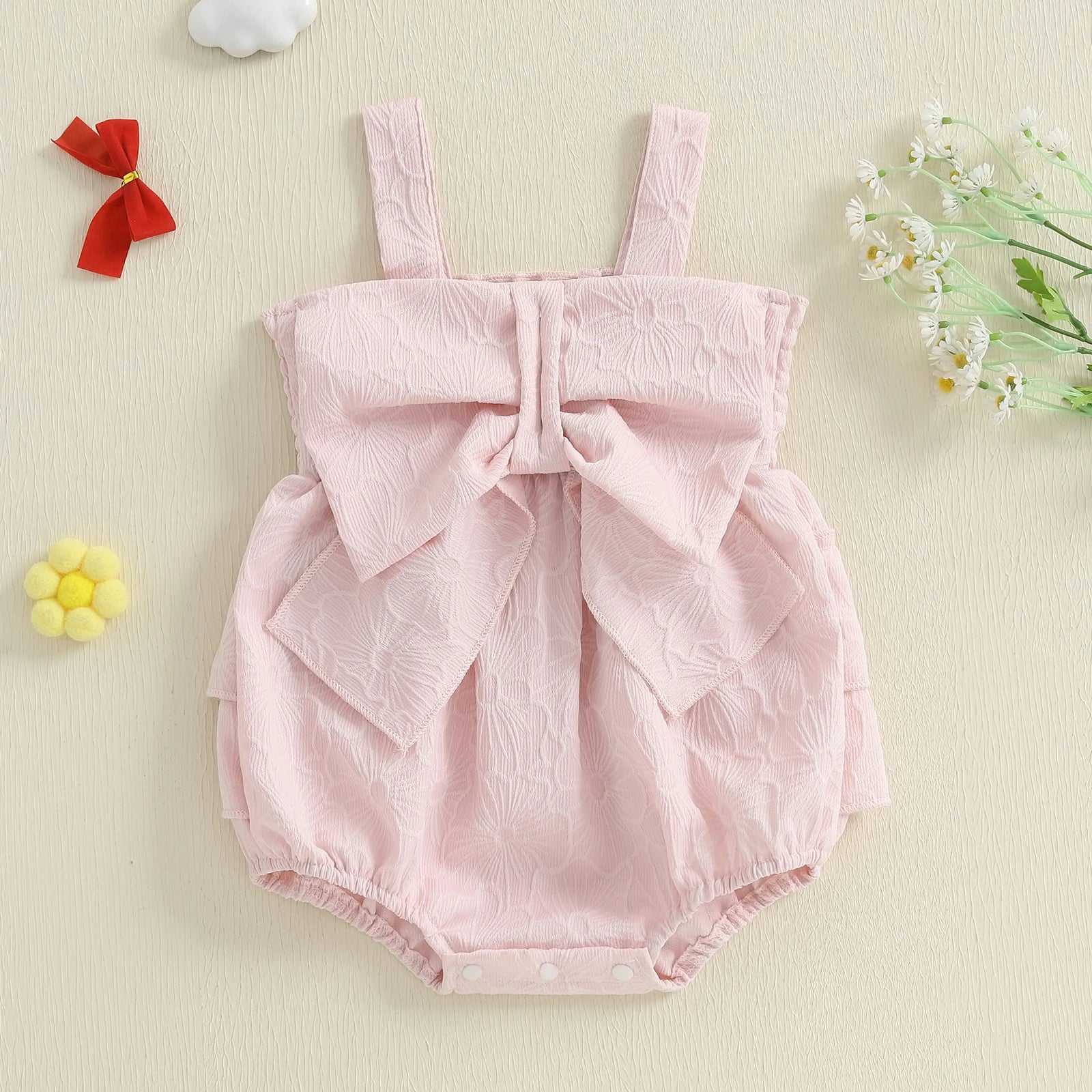 Sweet Ribbon Bow Romper