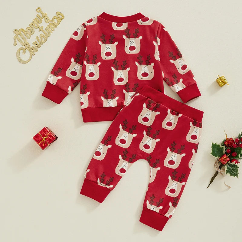Reindeer Sweatshirt  & Sweatpants Set