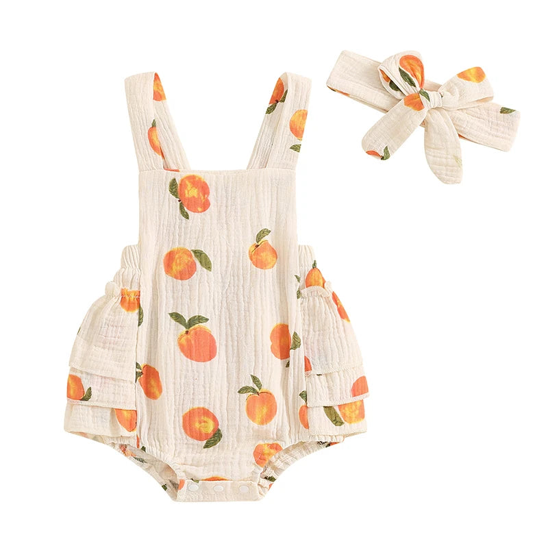 Peachy Keen Ruffle Romper Set