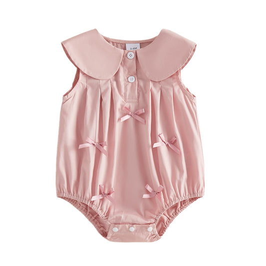 Blush Bow Bubble Romper