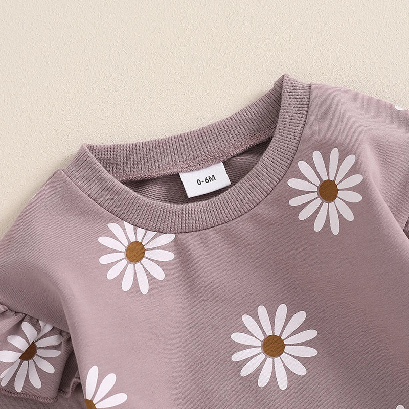 Flower Girl Sweater Pants Set