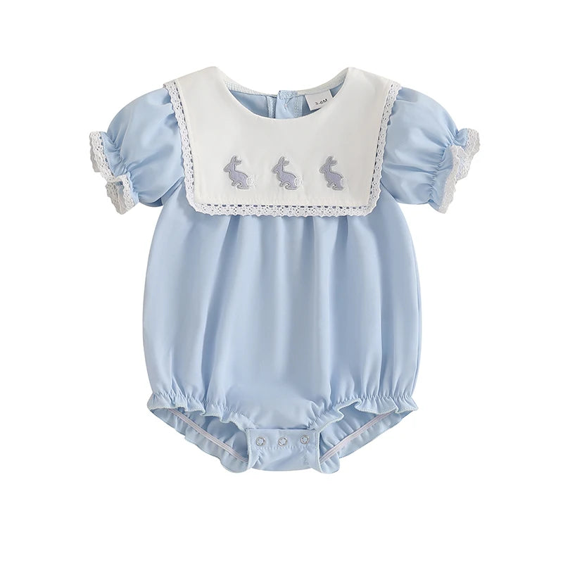 Bunny Charm Ruffle Romper